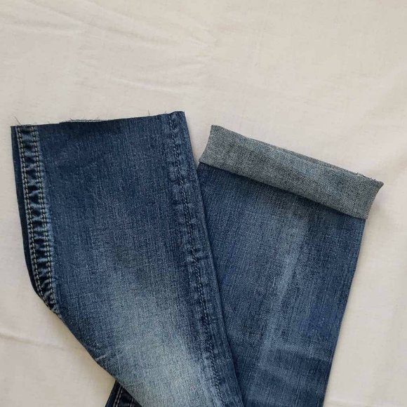 Miss Me Womens Easy Skinny Jeans Blue Cuffed Embroidered Dark Wash Mid-Rise 25 - Picture 12 of 15